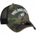 Men's Philadelphia Eagles New Era Camo Woodland Camo Rugged Stack 9TWENTY Adjustable Hat 3066452